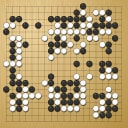 Board position at the end of game WAGC 2012 - Round 1 - Game 2: Xiaoyan Fang vs Kwang-Hyok Ri