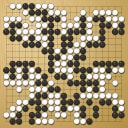 Board position at the end of game WAGC 2012 - Round 3 - Game 2: Hyunjoon Lee vs Seizo Nakazono