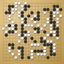Board position at the end of game WAGC 2012 - Round 3 - Game 1: Kuok-Wan Chan vs Zhijian Qiao