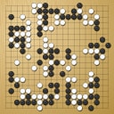 Board position at the end of game WAGC 2012 - Round 4 - Game 2: Cheng-Hsun Chen vs Lukas Podpera