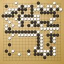 Board position at the end of game WAGC 2012 - Round 4 - Game 1: Zhijian Qiao vs Chi Hin Chan