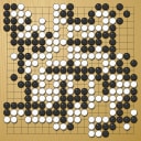 Board position at the end of game WAGC 2012 - Round 5 - Game 2: Hyunjoon Lee vs Kwang-Hyok Ri