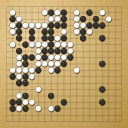 Board position at the end of game WAGC 2012 - Round 8 - Game 1: Benjamin Teuber vs Zhijian Qiao