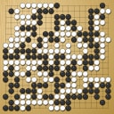 Board position at the end of game WAGC 2013 - Round 3 - Game 3: Thomas Debarre vs Kikou Emura