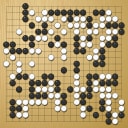 Board position at the end of game WAGC 2013 - Round 7 - Game 2: Yuqing Hu vs Bill Lin