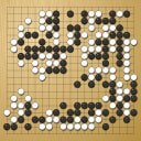 Board position at the end of game WAGC 2013 - Round 8 - Game 1: Hyunjae Choi vs Artem Kachanovskyi