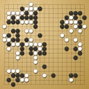 Board position at the end of game WAGC 2014 - Round 1 - Game 1: Tae-Woong Wei vs Arne Steen Ohlenbusch
