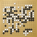 Board position at the end of game WAGC 2014 - Round 2 - Game 5: Francis Roads vs Sang-Dae Hahn