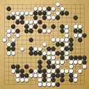 Board position at the end of game WAGC 2014 - Round 6 - Game 2: Wang Ruoran vs Tae-Woong Wei