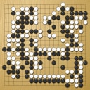 Board position at the end of game WAGC 2015 - Round 3 - Game 3: Ofer Zivony vs Daniel Ko