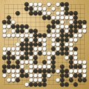 Board position at the end of game WAGC 2015 - Round 6 - Game 2: Aohua Hu vs Cornel Burzo
