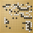 Board position at the end of game WAGC 2016 - Round 1 - Game 5: Amy Yimei Song vs Satoshi Hiraoka