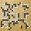 Board position at the end of game WAGC 2016 - Round 1 - Game 7: Junfu Dai vs Leif Almrot