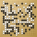 Board position at the end of game WAGC 2016 - Round 4 - Game 3: Yi-Fei Yue vs Andrii Kravets