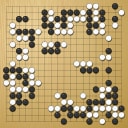 Board position at the end of game WAGC 2016 - Round 6 - Game 6: Leif Almrot vs Cristian Pop