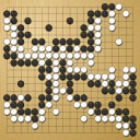 Board position at the end of game WAGC 2016 - Round 6 - Game 21: Linglin Xu vs Gabriel Hissao Makio