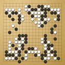 Board position at the end of game WAGC 2016 - Round 8 - Game 8: Junfu Dai vs Nelis Vets