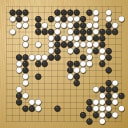 Board position at the end of game WAGC 2017 - Round 1 - Game 5: Fabien Lips vs Jostein Flood