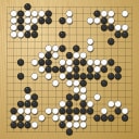 Board position at the end of game WAGC 2017 - Round 2 - Game 4: Lukas Kraemer vs Daniel Ko