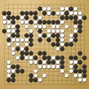 Board position at the end of game WAGC 2017 - Round 3 - Game 1: Baoxiang Bai vs Daniel Ko