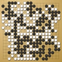 Board position at the end of game WAGC 2017 - Round 4 - Game 4: Daniel Ko vs In-Hang Sam
