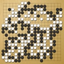 Board position at the end of game WAGC 2017 - Round 5 - Game 1: Baoxiang Bai vs Jin-ung Ri