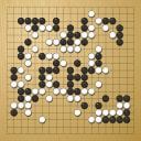 Board position at the end of game WAGC 2017 - Round 5 - Game 3: Kwan-tao Li vs Yu-Cheng Lai