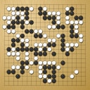 Board position at the end of game WAGC 2017 - Round 7 - Game 4: Jin-ung Ri vs Sakamoto Shusaku