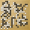 Board position at the end of game WAGC 2017 - Round 7 - Game 2: Yu-Cheng Lai vs Sang-bin Lee