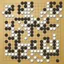 Board position at the end of game WAGC 2018 - Round 2 - Game 4: Yongfei Ge vs Stanislaw Frejlak