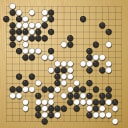 Board position at the end of game WAGC 2018 - Round 3 - Game 8: Manh-Linh Nguyen vs Abner Turkieltaub