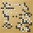 Board position at the end of game WAGC 2018 - Round 4 - Game 2: Sangcheon Kim vs Aaron Ye