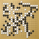 Board position at the end of game WAGC 2018 - Round 6 - Game 1: Sangcheon Kim vs Yi-Tien Chan