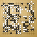 Board position at the end of game WAGC 2018 - Round 6 - Game 3: Stanislaw Frejlak vs Xin Lei