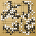 Board position at the end of game WAGC 2018 - Round 8 - Game 2: Sangcheon Kim vs Jie Hui Kwa
