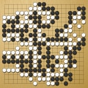 Board position at the end of game WAGC 2019 - Round 3 - Game 4: Tsubasa Kawaguchi vs Elian Ioan Grigoriu
