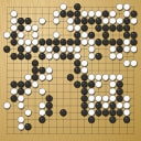 Board position at the end of game WAGC 2019 - Round 6 - Game 5: Jesse Savo vs Geert Groenen