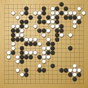 Board position at the end of game WAGC 2021 - Round 1 - Game 3: Dabeen Kim vs Denis Dobranis
