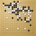 Board position at the end of game WAGC 2021 - Round 1 - Game 24: Rodrigo Caceres-Perez vs Celeste Abat