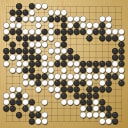 Board position at the end of game WAGC 2021 - Round 3 - Game 23: Rodrigo Caceres-Perez vs Jesus Roldan