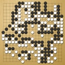 Board position at the end of game WAGC 2021 - Round 4 - Game 8: Ricky Zhao vs Csaba Mero