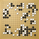 Board position at the end of game WAGC 2021 - Round 6 - Game 8: Lukas Kraemer vs Shunji Morikawa