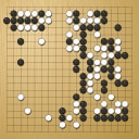 Board position at the end of game WAGC 2022 - Round 3 - Game 4: Yu-Cheng Lai vs Cezary Czernecki
