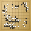 Board position at the end of game WAGC 2022 - Round 4 - Game 11: Lisa Mayer vs Ben Mantle