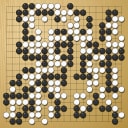 Board position at the end of game WAGC 2022 - Round 5 - Game 7: Denis Dobranis vs Luis Palacios