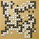 Board position at the end of game WAGC 2022 - Round 6 - Game 4: Satoshi Hiraoka vs Shou-Kai Lee