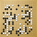 Board position at the end of game WAGC 2023 - Round 1 - Game 2: Chukun Yang vs Frederic Schlattner