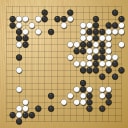 Board position at the end of game WAGC 2023 - Round 1 - Game 3: Yoshiki Kurita vs Ernestas Romeika