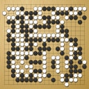Board position at the end of game WAGC 2023 - Round 2 - Game 1: Alan Huang vs Chukun Yang