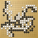 Board position at the end of game WAGC 2023 - Round 2 - Game 3: Benjamin Blanchard vs Elian Ioan Grigoriu